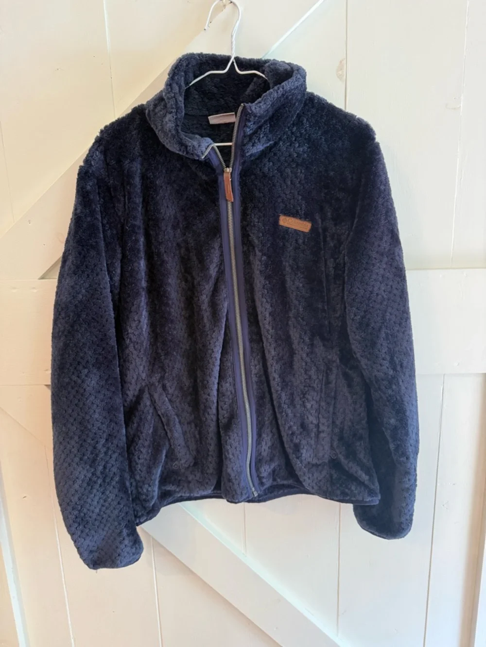 Columbia Large Plush‎ Fleece Full Zip Jacket Navy Soft Cozy